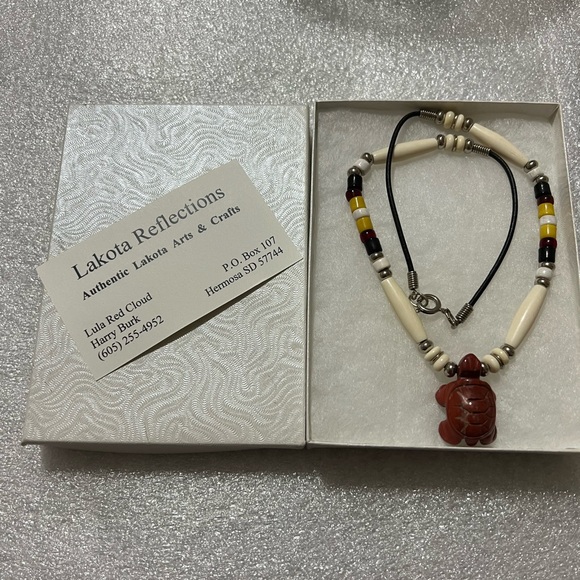 Authentic Lakota Arts & Craft beautiful Silver Navajo Turquoise NWT - Picture 10 of 13